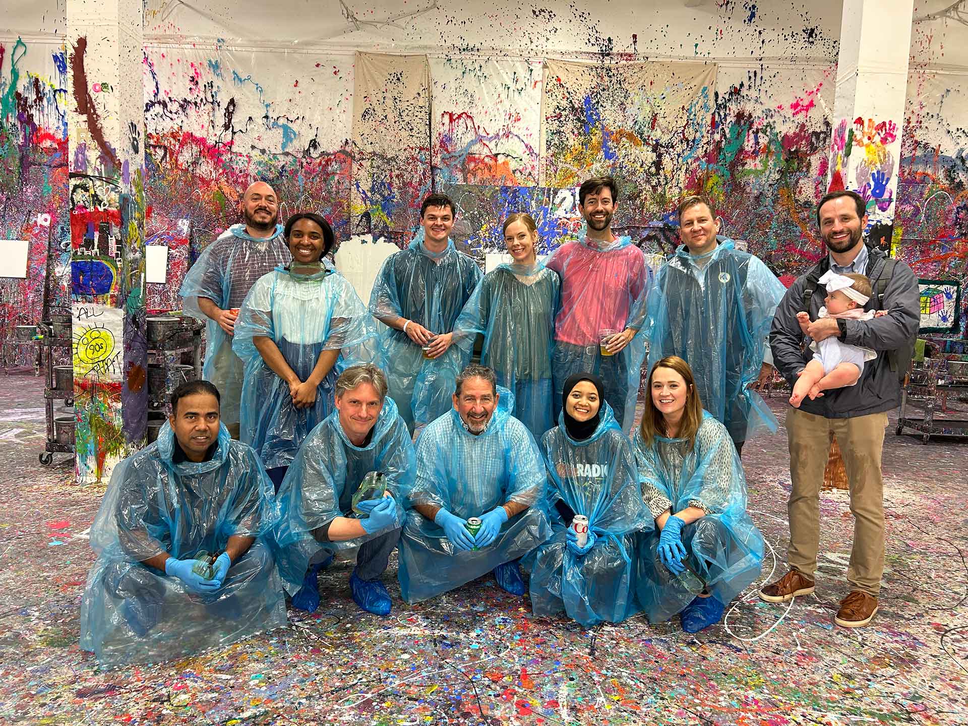 The Kaizen Atlanta team's event at The Splatter Studio